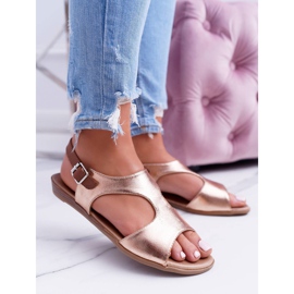 Svijetle zlatne sandale Kongito zlatni 1