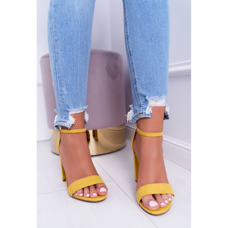 ADY Ženske sandale na petu, antilop, žuta Anastasie žuta boja 1