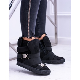 Ženske tenisice Lu Boo s elastičnim trakama Black Pumpes crno 1