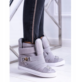 Ženske Lu Boo tenisice s elastičnim trakama Sive pumpe siva 1