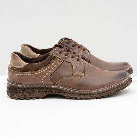 KOMODO Ernesto smeđe kožne tople muške čizme za zimu smeđa 2