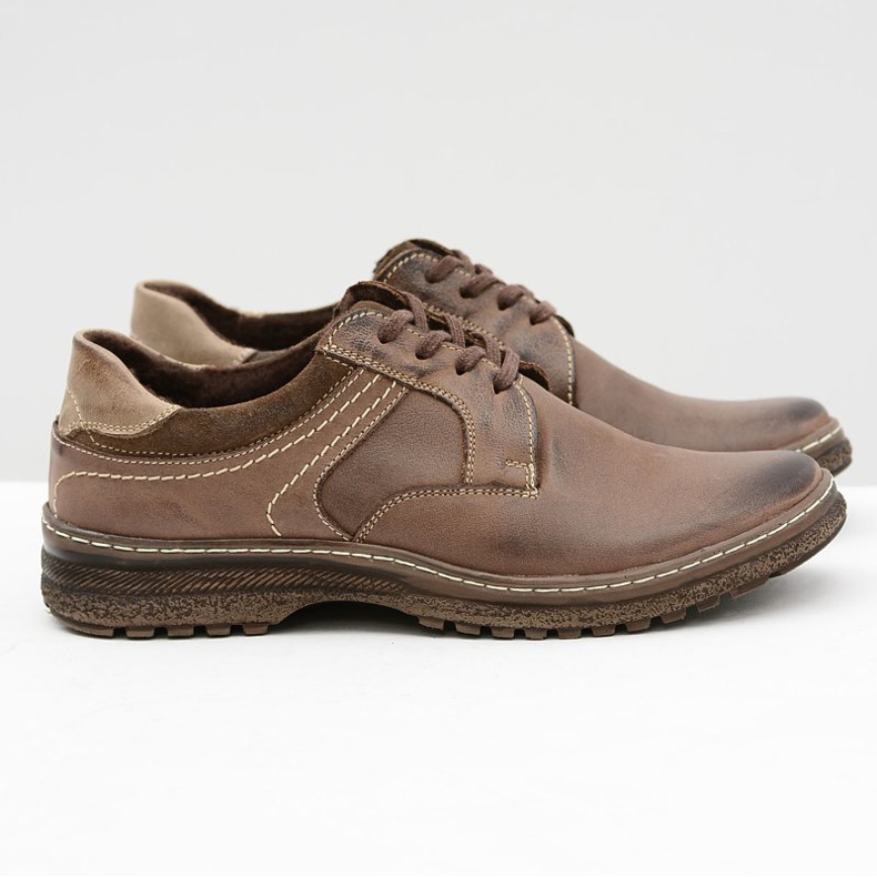 KOMODO Ernesto smeđe kožne tople muške čizme za zimu smeđa 2