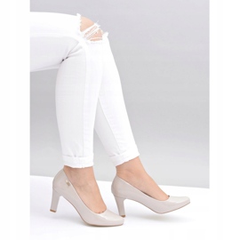 Ženske pumpe Sergio Leone Svijetlo siva lakirana Orsola 1