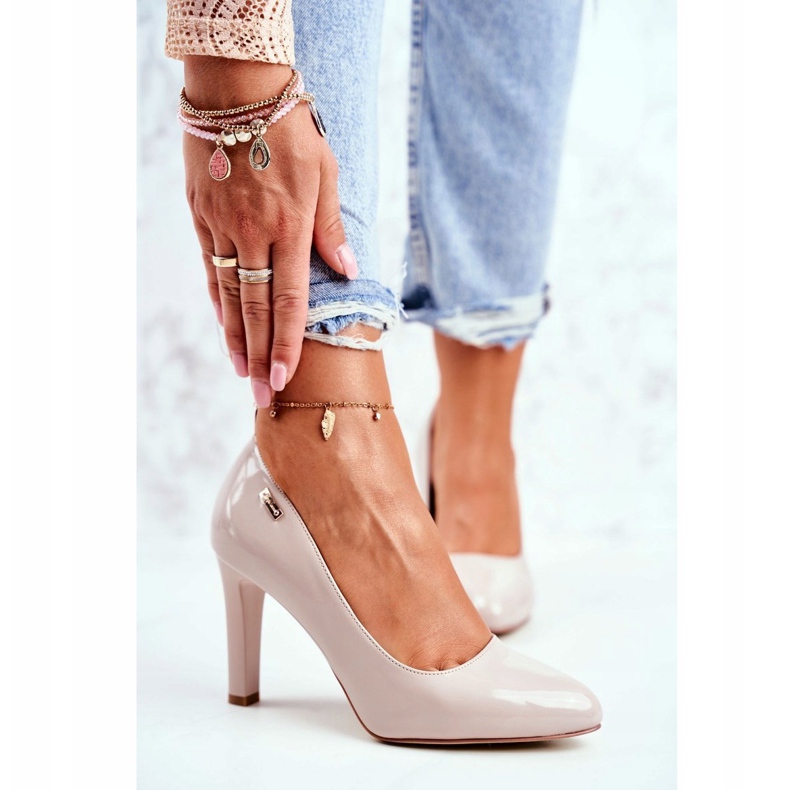 Ženske pumpe Sergio Leone Light Grey On a Bar Campbell lak siva 1