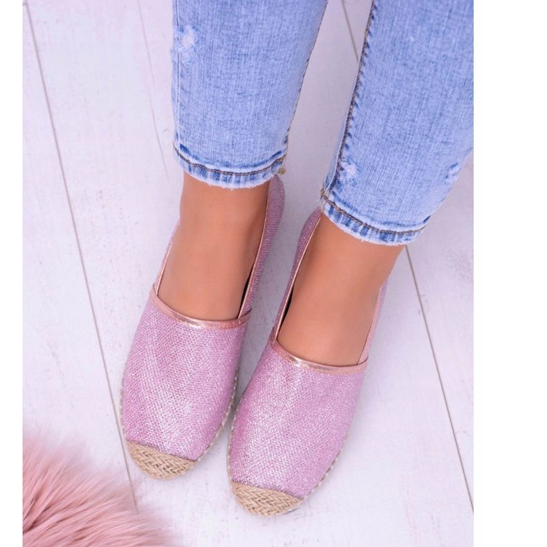 Lu Boo Glitter ženske ružičaste espadrile Slip On Miravet ružičasta 2