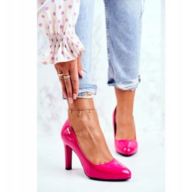 Ženske pumpe lakirane na stupu Sergio Leone Fuchsia Campbell ružičasta 2