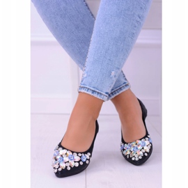 Lu Boo Black Ballerinas na Elastic Stones Even crna 1