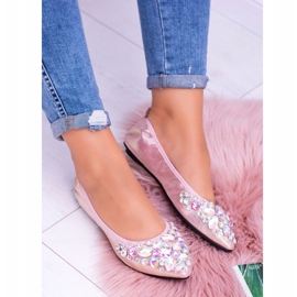 Lu Boo Pink balerinke na čak i Elastic Stones ružičasta 2