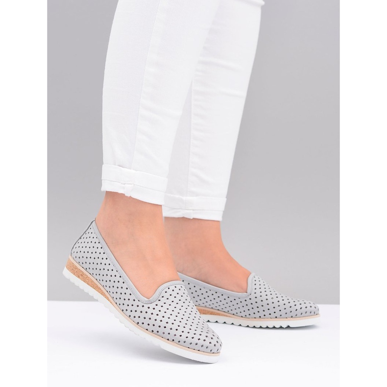 Stagórs Kožna siva poljska balerina Lordsy Gabi 2