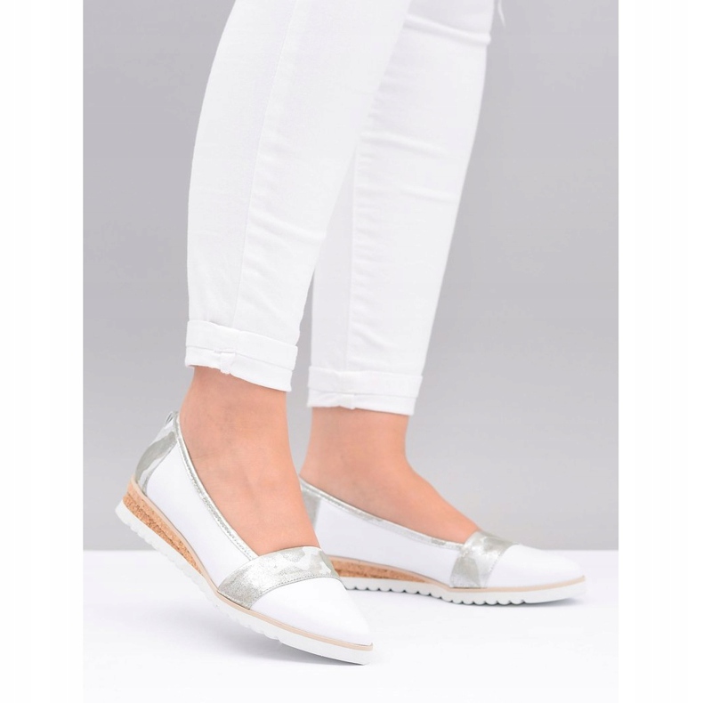 Stagórs Poljske kožne bijele balerinke Moro Persi bijela 2