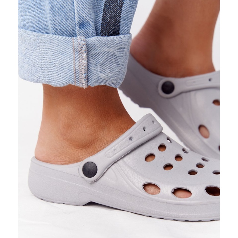 Flameshoes Ženske sive pjenaste Eva papuče siva 2