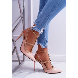 Vices Ženske poroke s visokim potpeticama, lakirani puder s vijcima Valenti Jets ružičasta 2