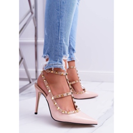 Vices Ženske poroke s visokim potpeticama, lakirani puder s vijcima Valenti Jets ružičasta 1