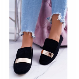 Ženske natikače Zlatna značka Crna Lordsy Lu Boo Harlem crno 2