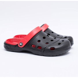 Flameshoes Muške vrtne papuče Kroks Eva Black crno crvena 2