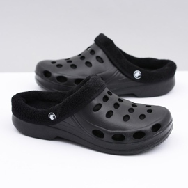 Flameshoes Ženske papuče tople crne Kroks Eva crna 1