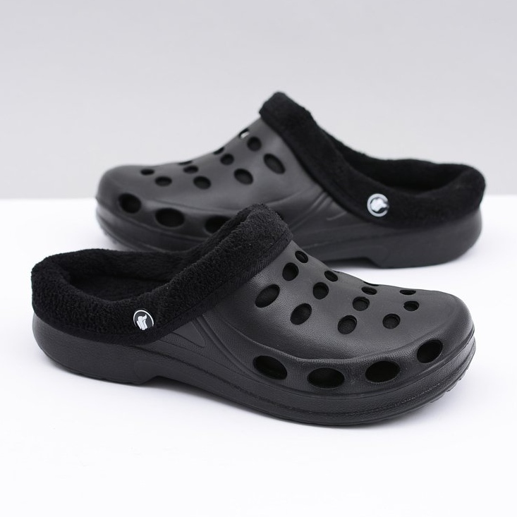 Flameshoes Ženske papuče tople crne Kroks Eva crna 1