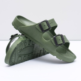Flameshoes Muške vrtne lagane papuče s maslinama zelena 5