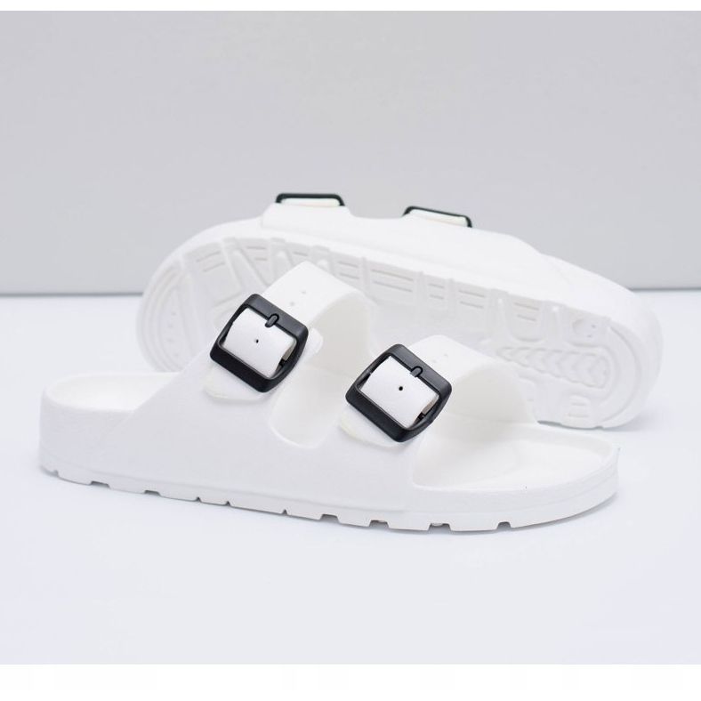 Flameshoes Bijele vrtne muške papuče za muškarce bijela 2