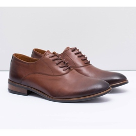 Bednarek Polish Shoes Muške cipele Bednarek Službene kožne cipele Brown Clark smeđa 1