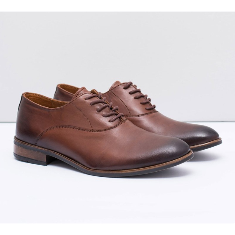 Bednarek Polish Shoes Muške cipele Bednarek Službene kožne cipele Brown Clark smeđa 1