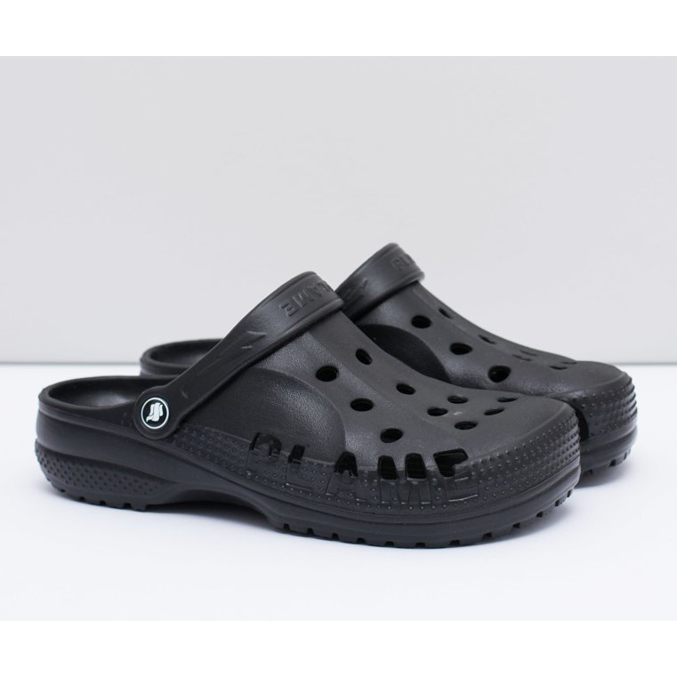 Flameshoes Muške papuče za bazen Kroksy Eva Black crno 1