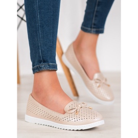 Weide Ažurne mokasine sa sjajem smeđa 1