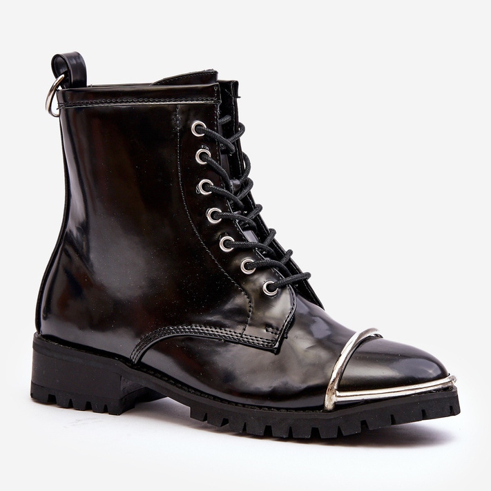 Ženske čizme Lu Boo Black Workers s čeličnim okvirom Jacksy crno 1