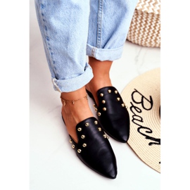 Lu Boo ženske papuče Mule Seniorita crne crno 2