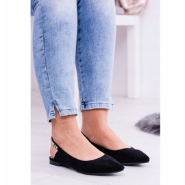 Lu Boo crne antilop balerine u Szpitz Rhinestones Macron crno 1