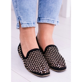 Lu Boo Crne ažurne balerine Lordsy Brads Carmar crna 1