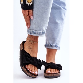 PS1 Ženske crne papuče na plutu Wendy crno 2