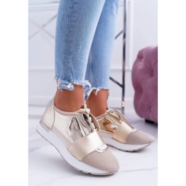 Lu Boo ženske zlatne sportske cipele Madoni zlatni 1