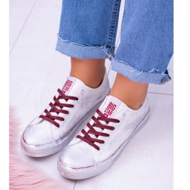 Big Star bijele posrebrene tenisice BB274014 bijela 2