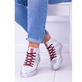 Big Star Visoke bijele posrebrene tenisice BB274016 bijela 1