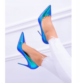 Ženske štikle Lu Boo Spitz Green Benzin Glam raznobojna zelena 2