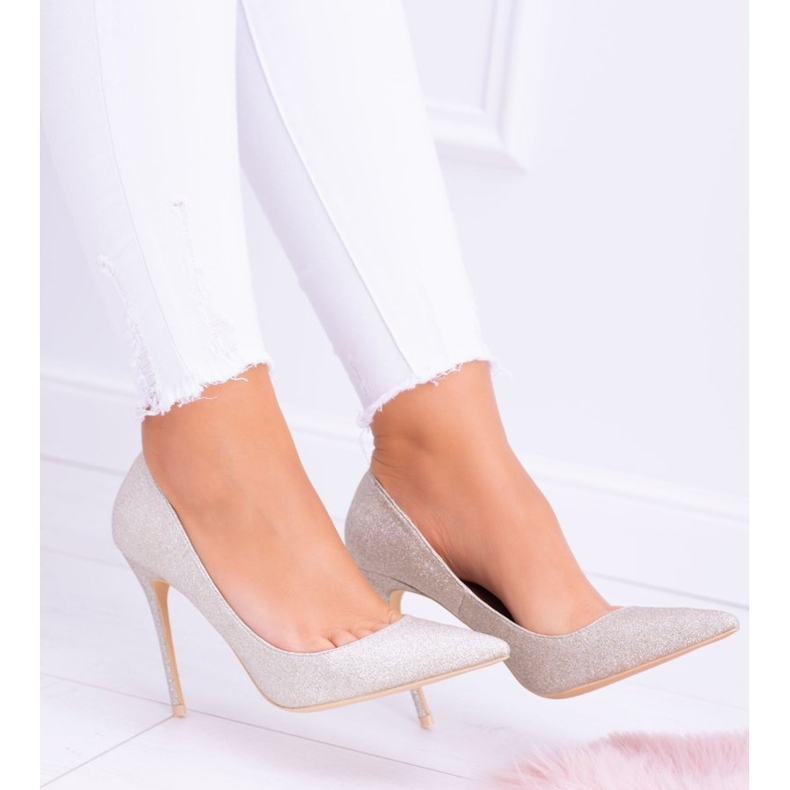 Lu Boo Glitter Gold sjajne štikle zlatni 2