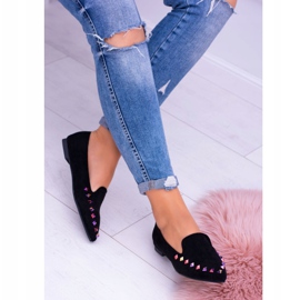 Lu Boo Black Lords Iridescent Jets Suede Spike crna 2