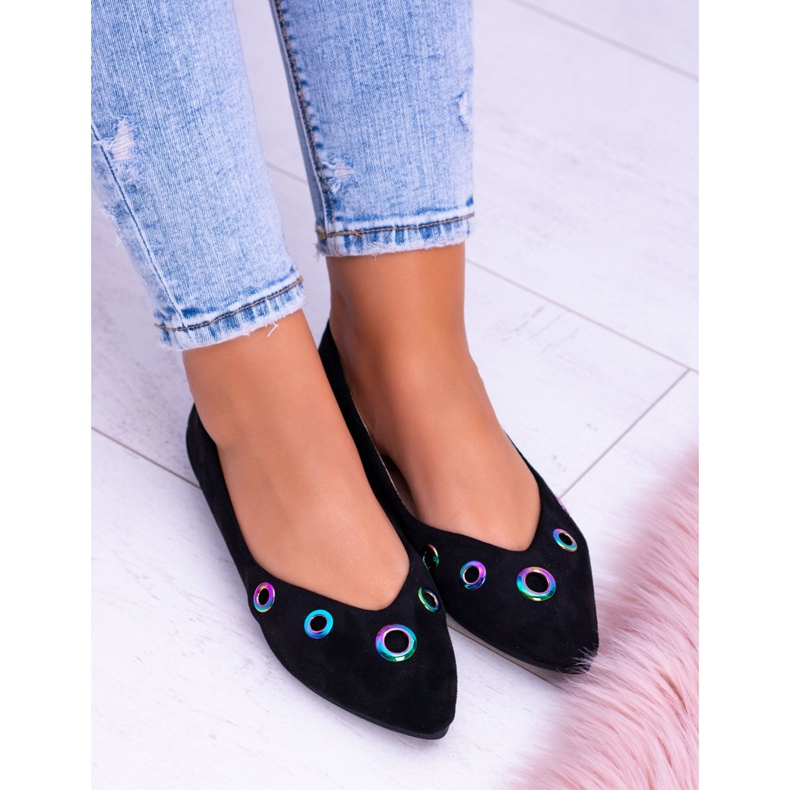 Lu Boo Black Ballerina In Spitz Benzinske ušice Octavia crno 2