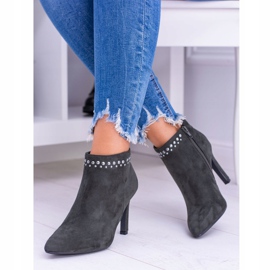 Vinceza Ženske čizme od masline na zakovicama na visokoj peti Bemi zelena 1