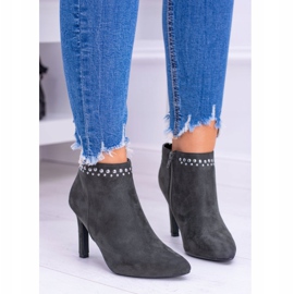 Vinceza Ženske čizme od masline na zakovicama na visokoj peti Bemi zelena 2