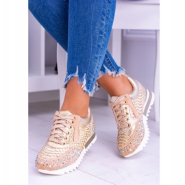 Zlatne ženske sportske cipele sa šljokicama Lu Boo Infinitiale zlatni 1