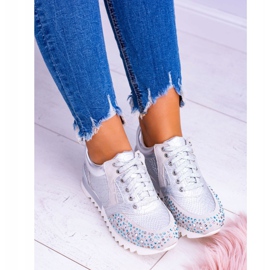 Srebrne ženske sportske cipele sa šljokicama Lu Boo Infinitiale siva 2