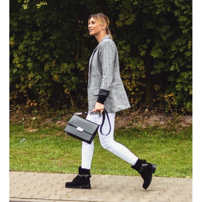 Lu Boo Crne ženske čizme na patent zatvarač sa šljokicama Rafell crno 2