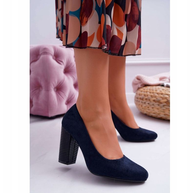 Ženske pumpe Sergio Leone PB200 Suede Navy Blue Selva mornarsko plava 1