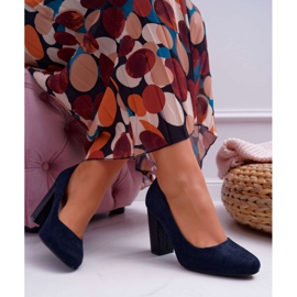 Ženske pumpe Sergio Leone PB200 Suede Navy Blue Selva tamnoplava 2