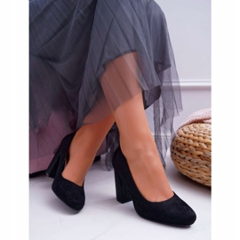 Ženske pumpe Sergio Leone PB200 Suede Crna Selva crno 2