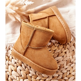 FRROCK Tople dječje snježne čizme za mlade Khaki Gooby žuta boja 1