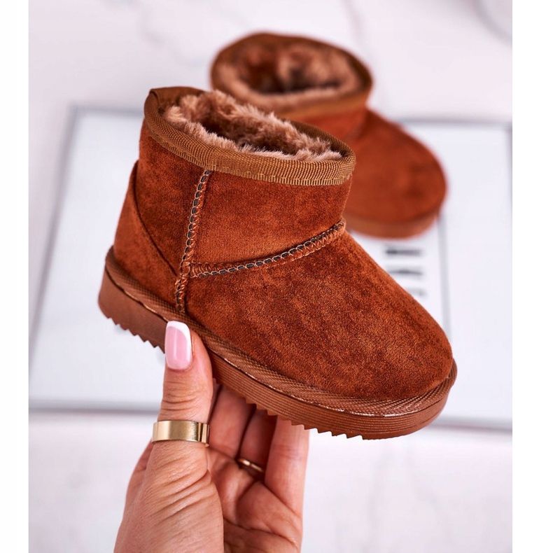 FRROCK Tople dječje snježne čizme za mlade Khaki Gooby smeđa 2