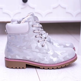 EVE Dječje sive tople čizme za mlade Trappers MoroStyle siva 2